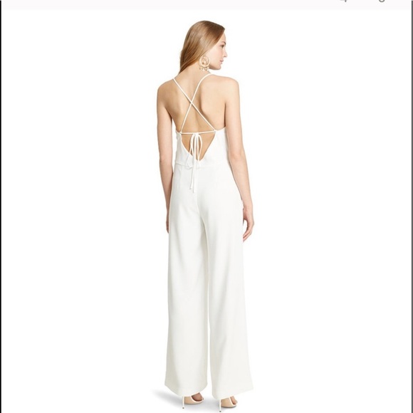 COPY - POLO RALPH LAUREN WHITE CREPE HALTER JUMPSUIT - Picture 7 of 10